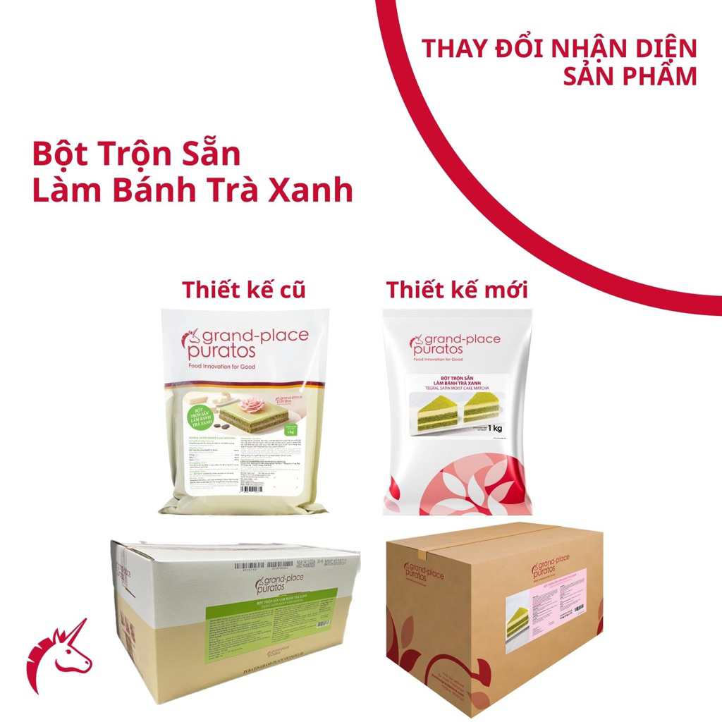 Bột trộn sẵn Puratos matcha