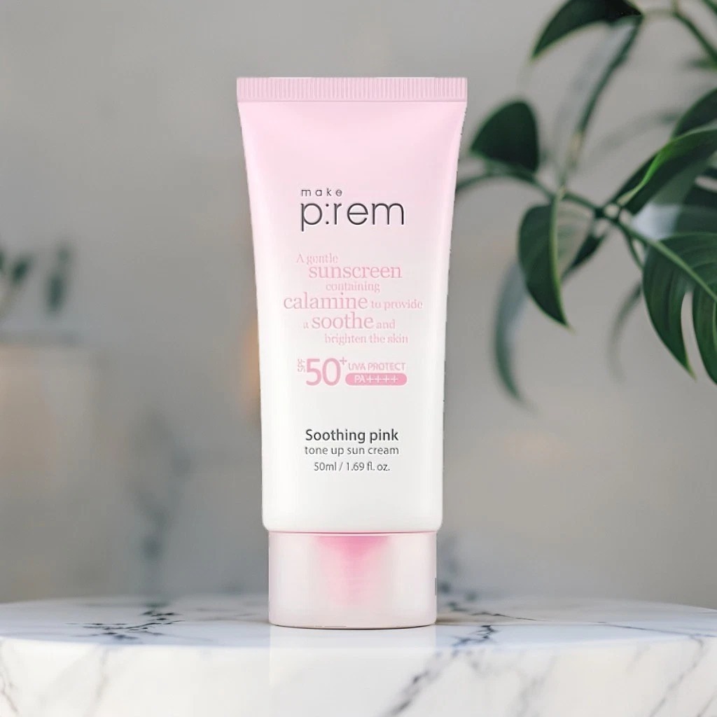 [Moon Cosmetic] KEM CHỐNG NẮNG MAKE PREM HỒNG 50ML_CN1