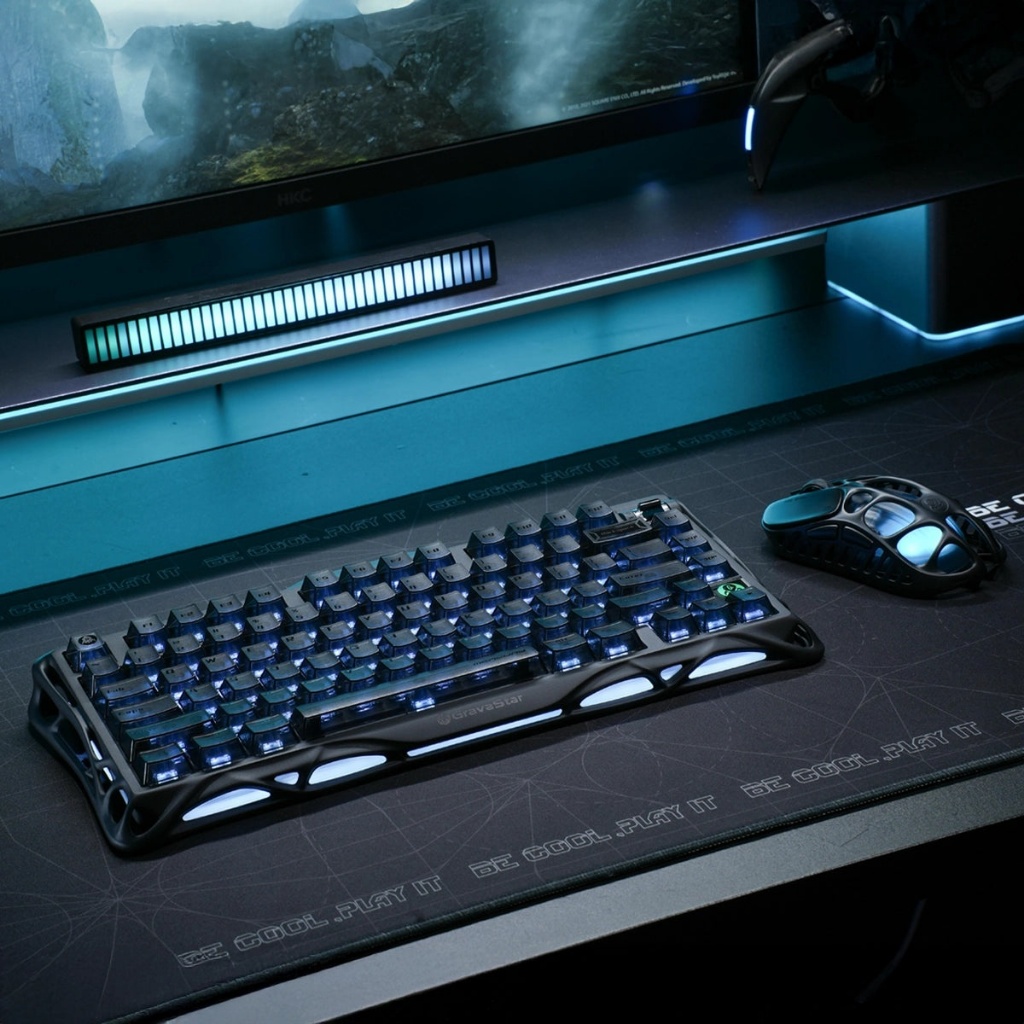GravaStar Mercury K1 Stealth Black - Bàn Phím Cơ Gaming 75% Aluminum Wireless