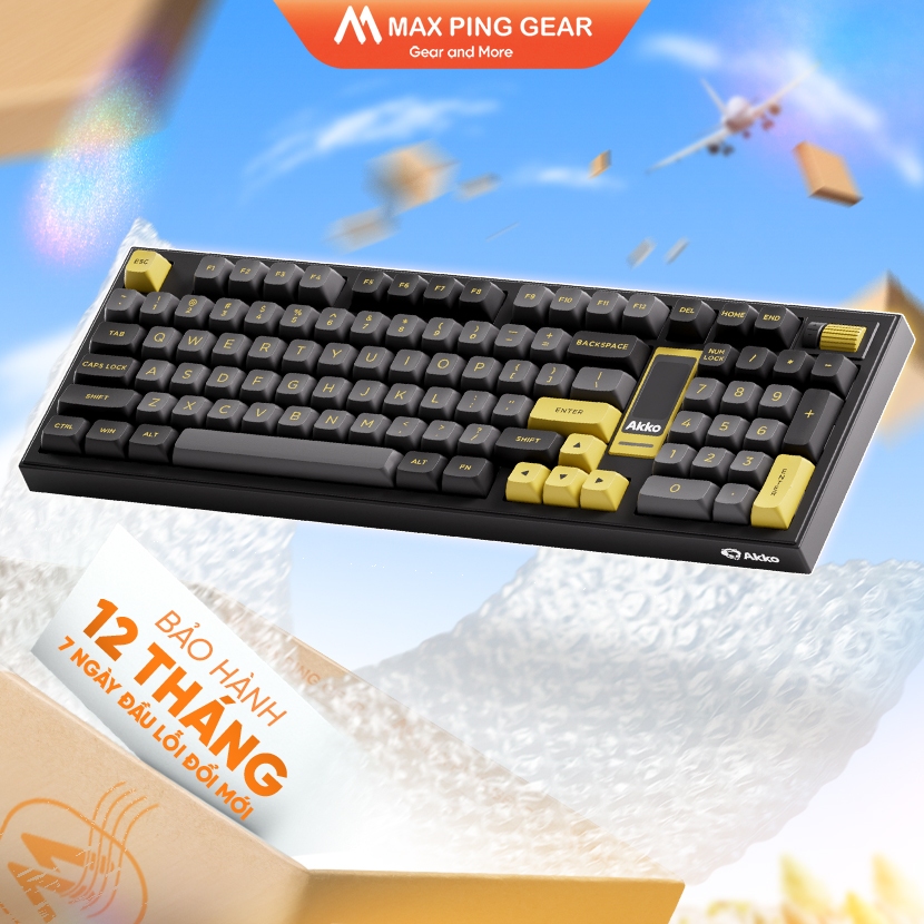 [HỎA TỐC] Bàn phím AKKO 5098B Black & Gold (RGB / Hotswap / Akko V3 Piano Pro) - Maxpinggear