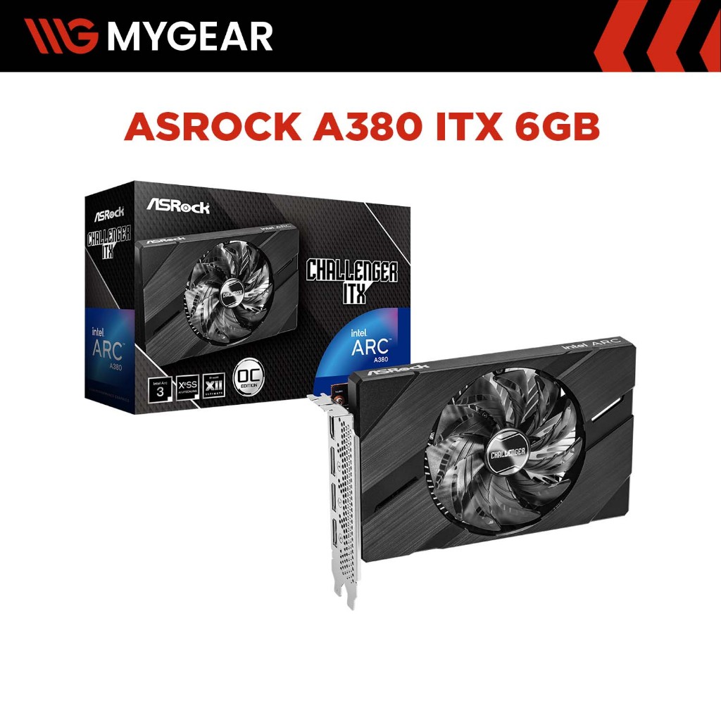Card màn hình ASRock Intel Arc A380 Challenger ITX OC 6GB GDDR6 - Bảo hành chính hãng 36 tháng
