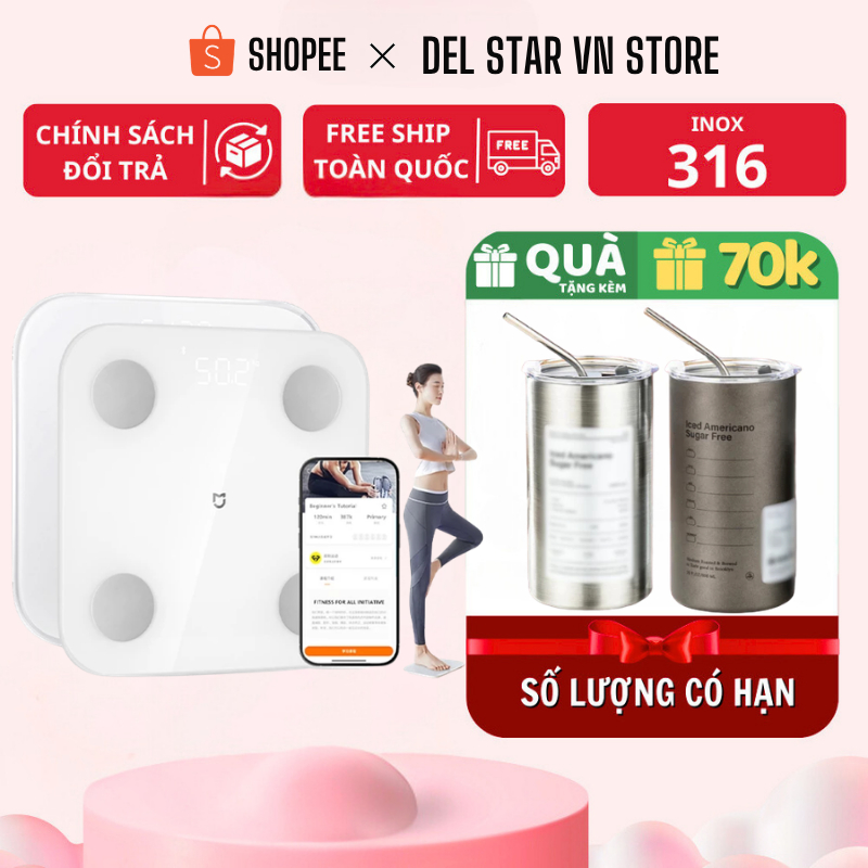 Cân Sức Khỏe Thông Minh S400 25 Chỉ Số Theo App Bluetooth, Thiết Kế Nhỏ Gọn, Tinh Tế, Mỏng Nhẹ
