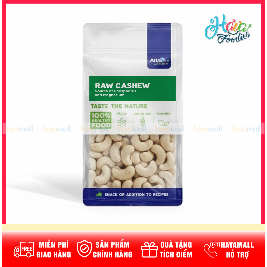 Hạt Điều Sống Atlas Garden 265g – Atlas Garden Raw Cashew Kernel