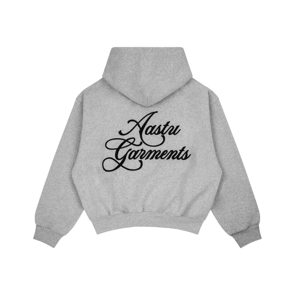 Aa stu - Áo Hoodie AASTU GARMENT HOODIE ZIP Form Boxy Vải Cotton 100% Local Brand Unisex / GREY