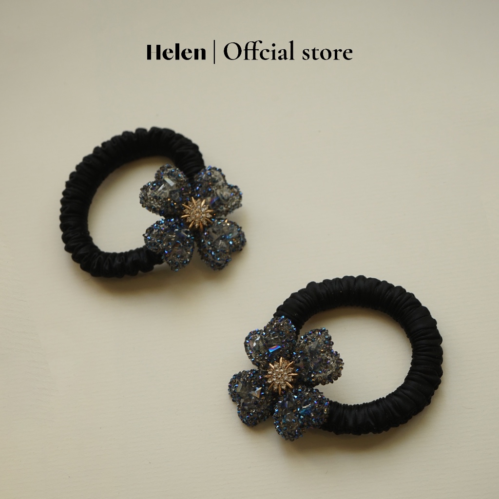 Dây cột tóc nữ sang trọng Bleu Fleur Hair ties Helen Studio (1 chiếc)