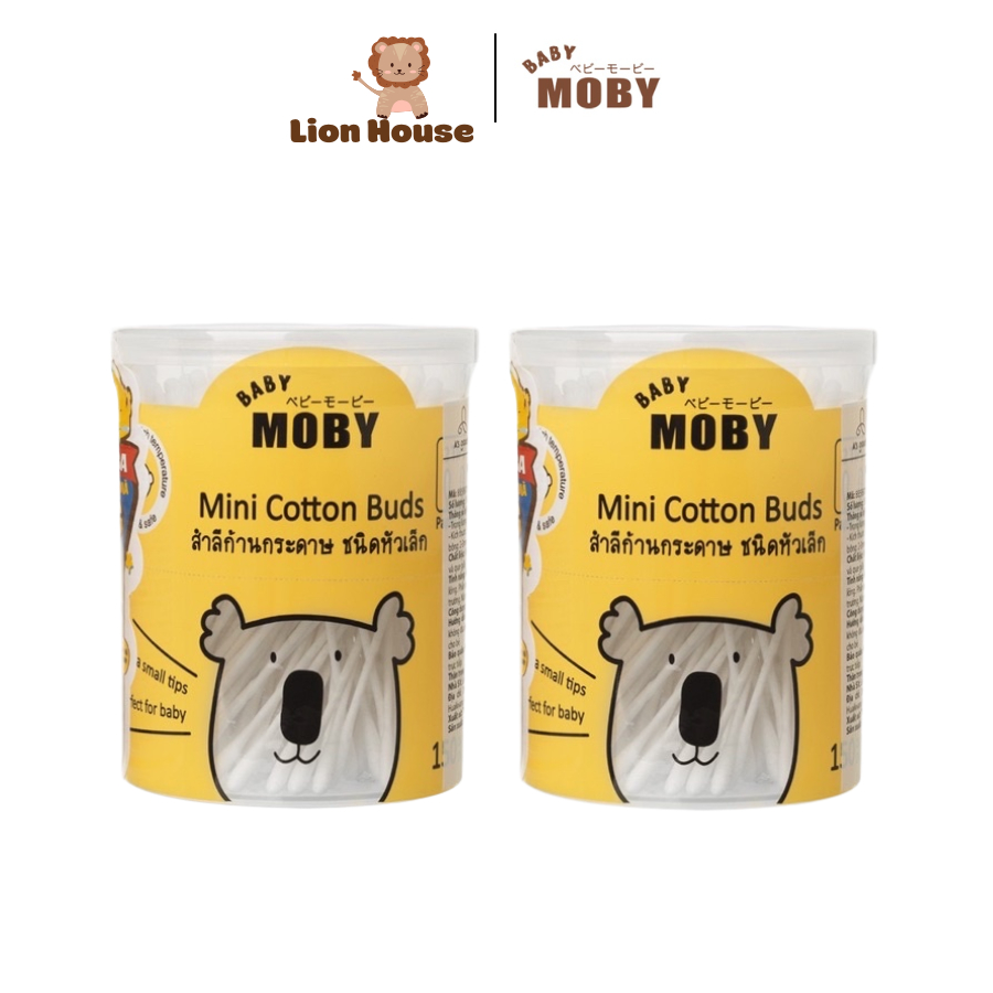 Bông tăm Moby cỡ bông nhỏ 150 chiếc cho bé