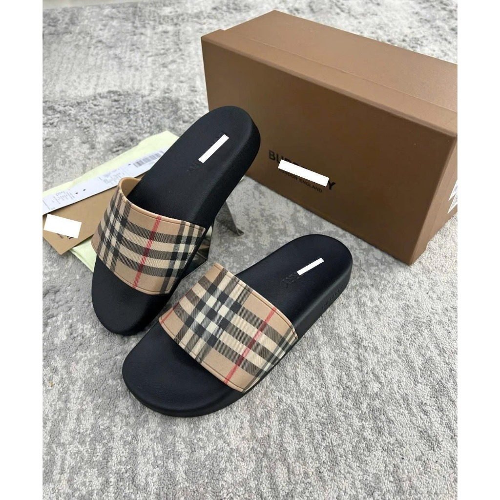 Dép Nam BBR [Bupbe Luxury] Hàng Loại 1 Đế Dép Có Logo Cực Chất - Dép Lê Nam BBR Quai In Họa Tiết Sọc