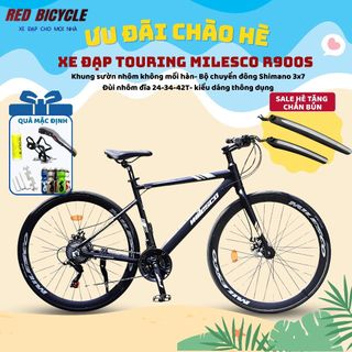 [TẶNG CHẮN BÙN] Xe Đạp Touring Milesco R900S Bản Mới Nhất Líp Thả -  Khung Nhôm - Nhẹ - Bộ Đề Shimano - Cối Nổ