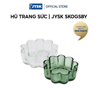 Hũ trang sức | JYSK SKOGSBY | thủy tinh | nhiều màu | Ø7/9xC3/3.5cm | bộ 2 chiếc
