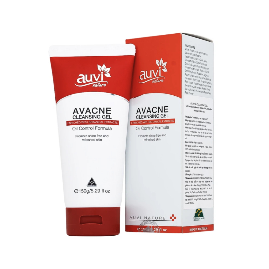 [DATE MỚI-HÀNG CÔNG TY] Sữa rửa mặt Avacne Cleansing Gel Auvi Nature làm sạch,giảm nhờn,dưỡng ẩm, mụ