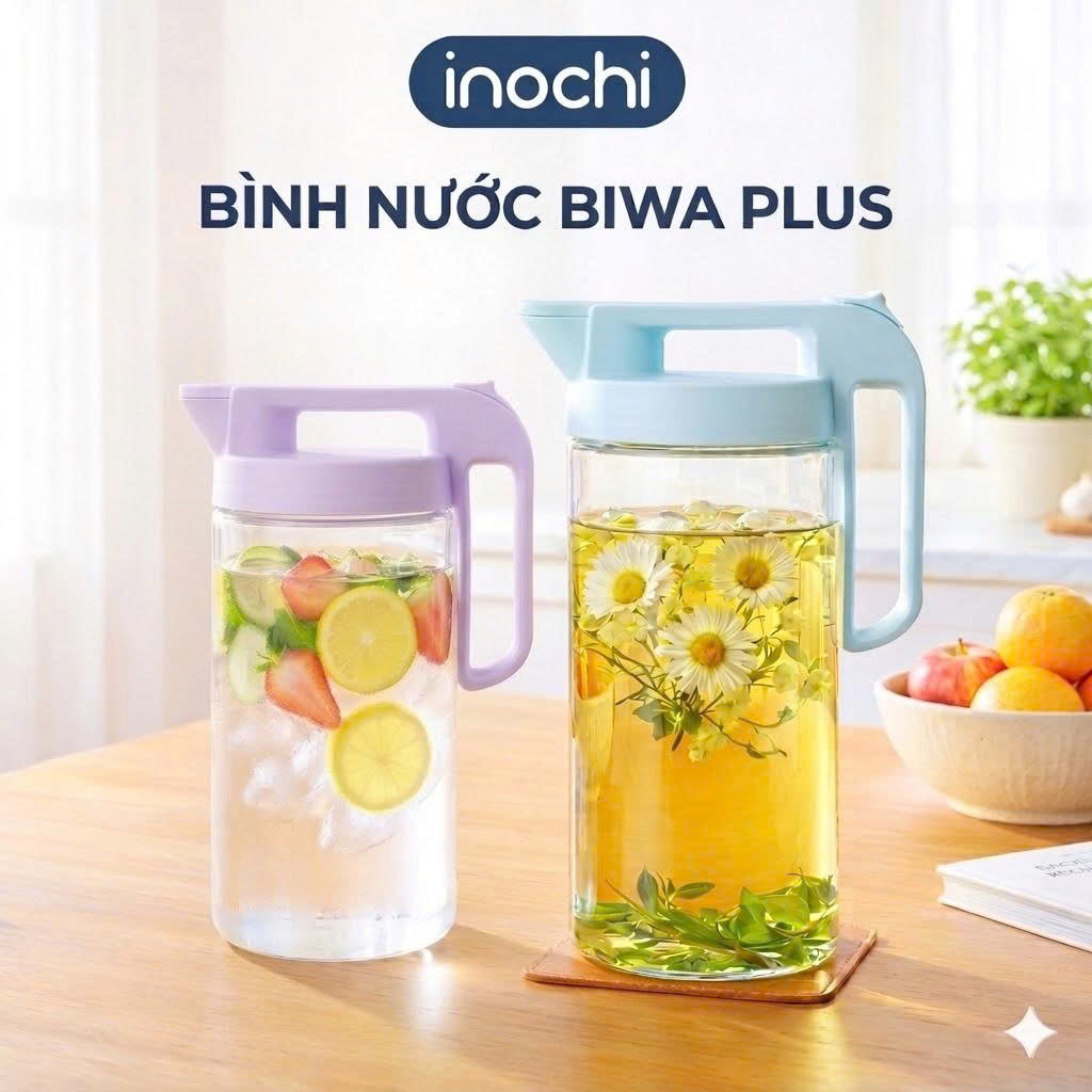 Bình nước cao cấp Inochi - Biwa Plus 1.6L, 2.1L