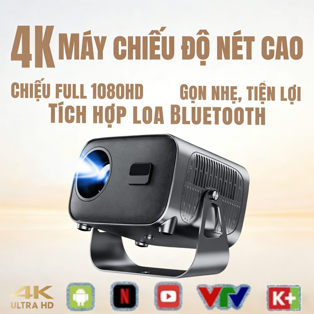 Projector mini siêu nhẹ mang đi khắp nơi | kết nối wifi 5G Bluetooth không giật lag | học online xem