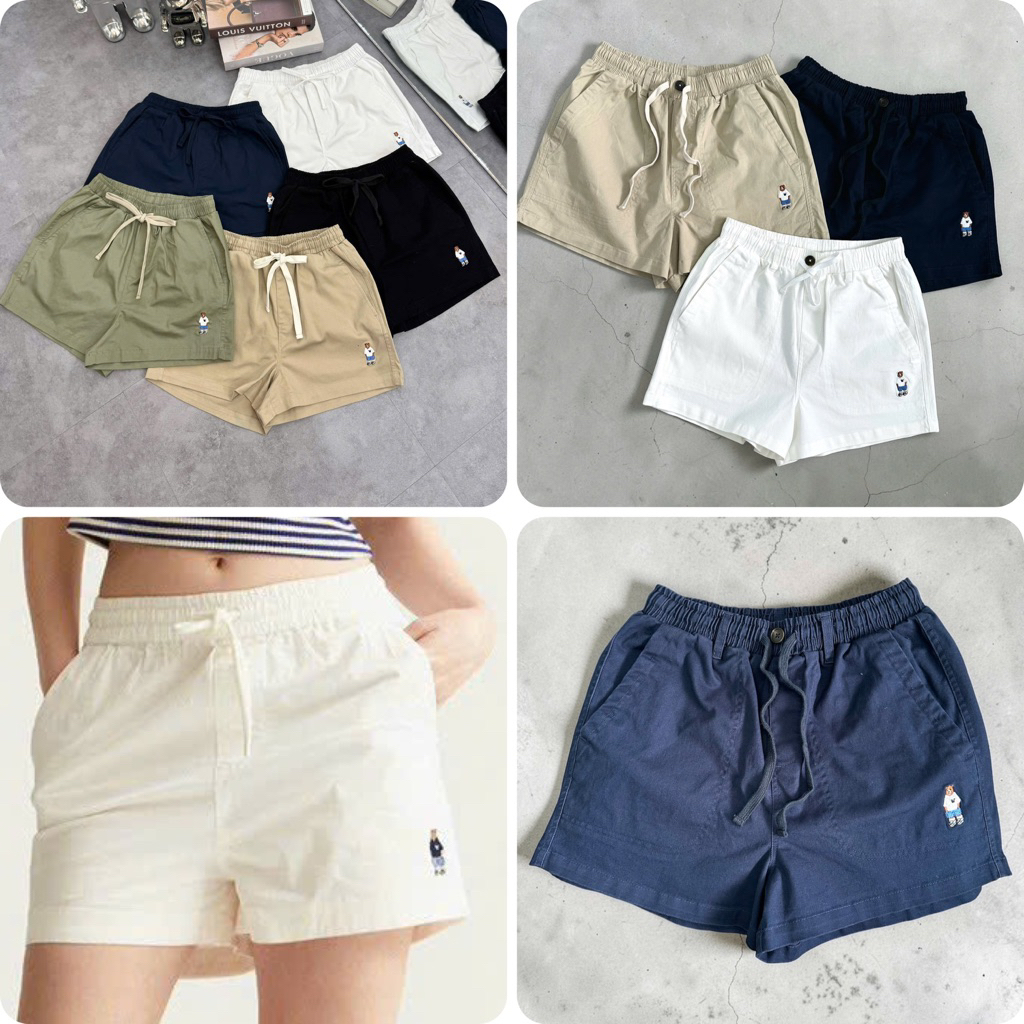 [ Hàng có sẵn ] Quần short kaki gấu Who.a.u