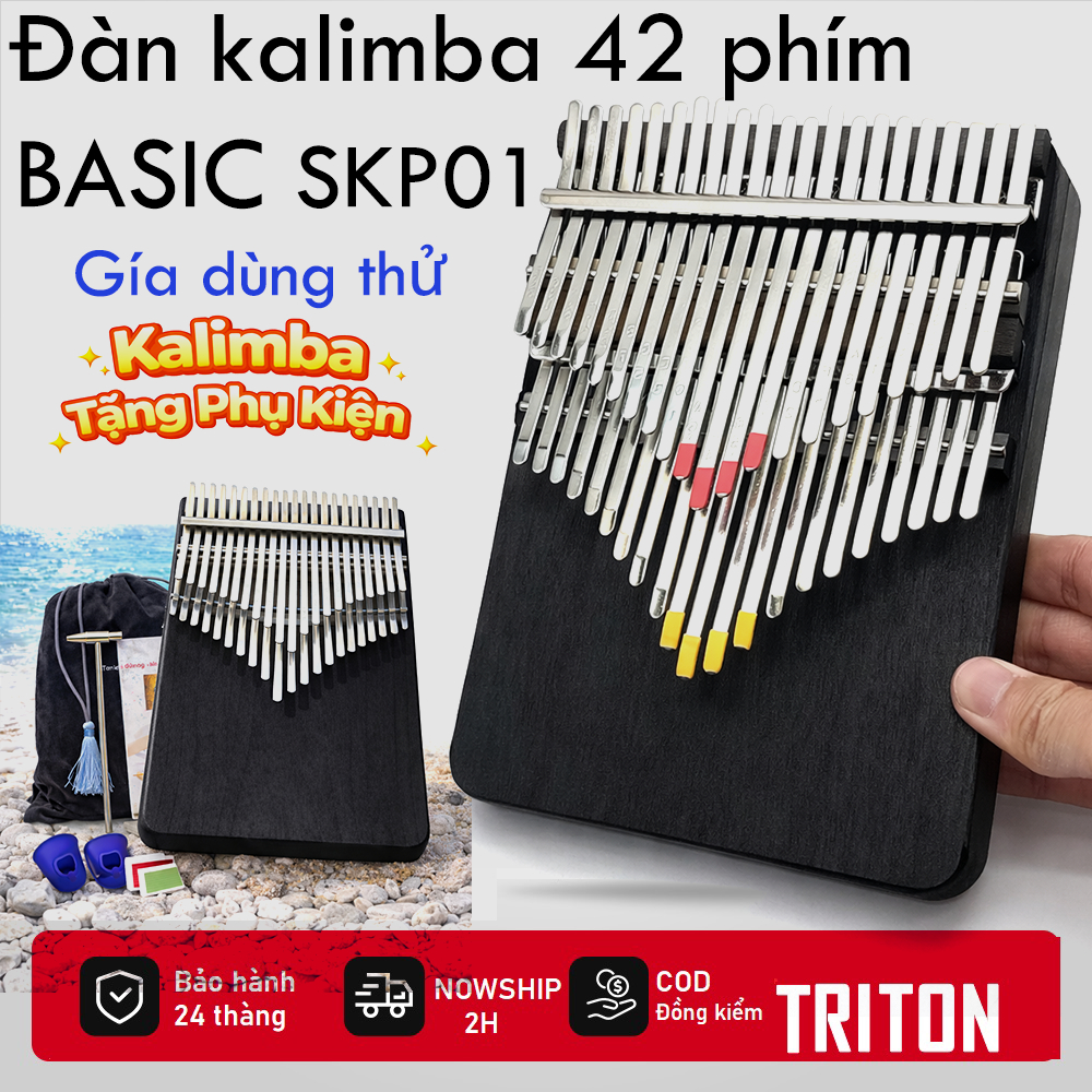 TẶNG Giấy dán màu dán nốt Đàn kalimba 42 phím SKP01 17 phím đàn kalimba 21 phím cho bạn mới tập chơi