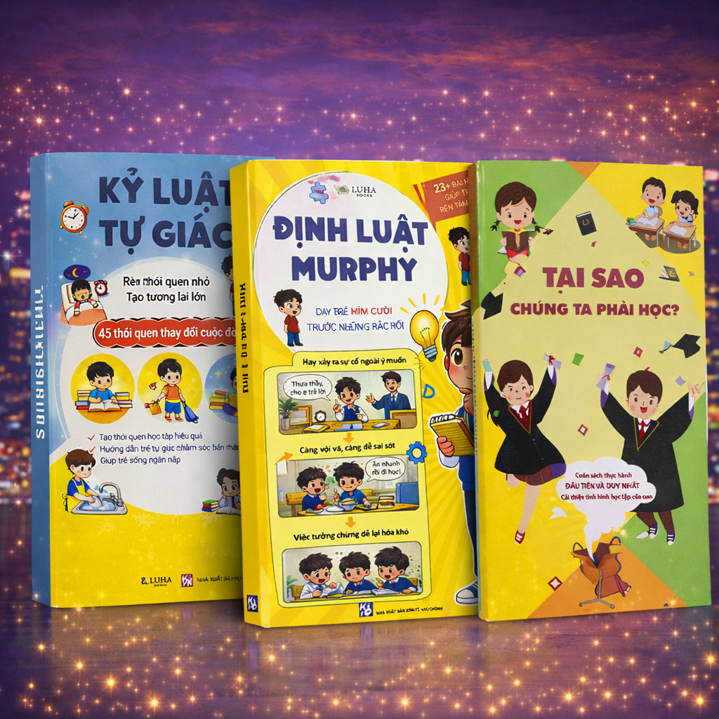 Combo 3 Cuốn: Tại Sao Phải Học + Kỷ Luật Tự Giác + Định Luật Murphy
