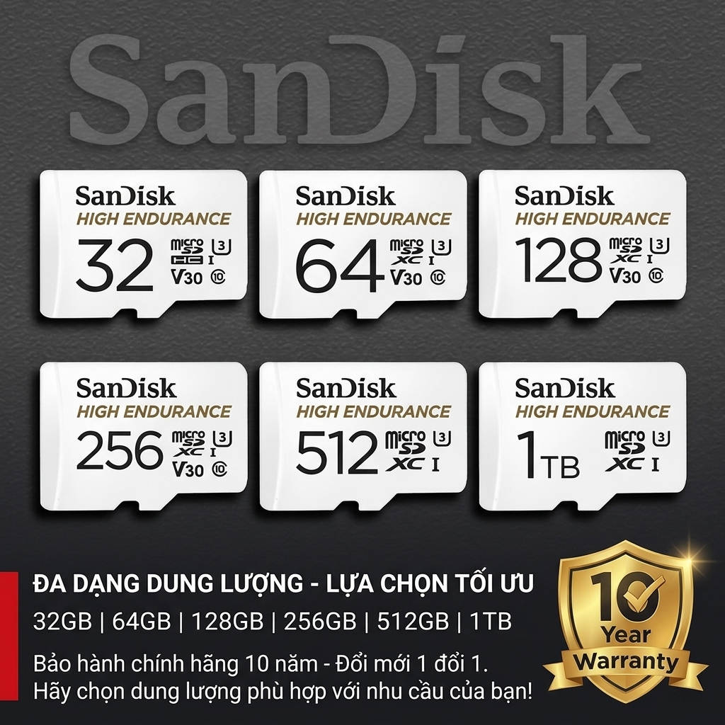 Thẻ nhớ SanDisk High Endurance microSDX SDSQQNR-GN6IA - Bảo hành 24 tháng