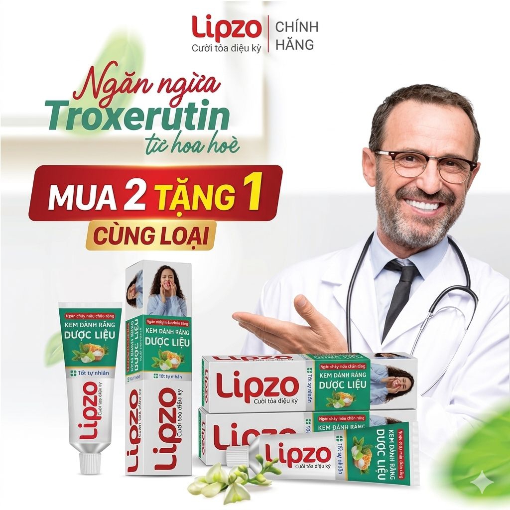 Kem Đánh Răng Dược Liệu Lipzo bảo vệ răng và nướu 110g