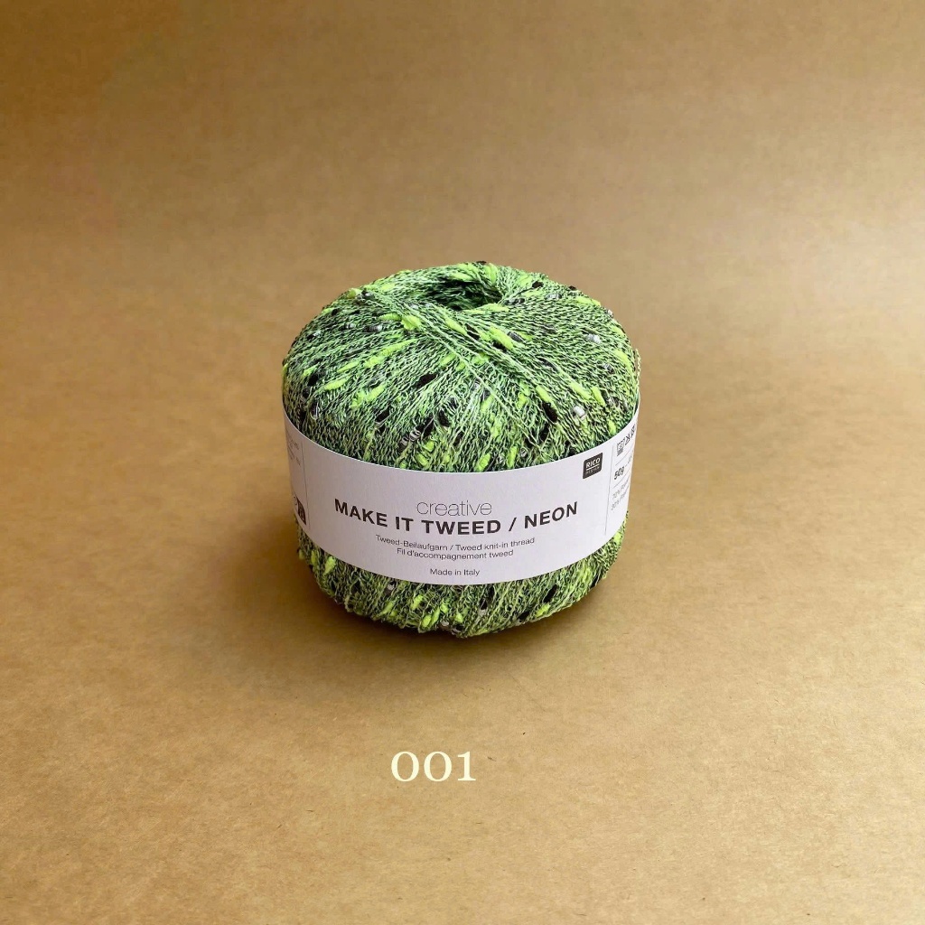 Sợi Creative Make It Tweed Neon - Rico Design, 50g - 460m, dùng đan móc