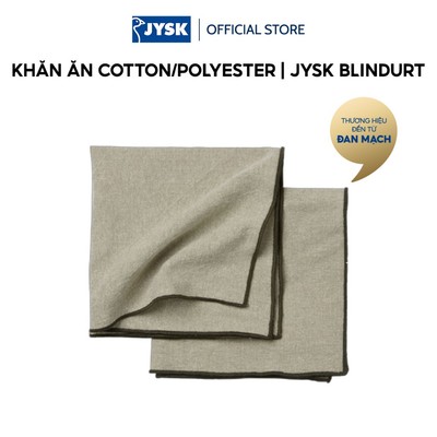 Khăn ăn cotton/polyester | JYSK BLINDURT | xanh lá | R40xD40cm | bộ 2 chiếc