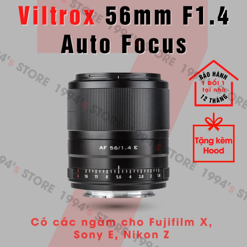 Ống kính Viltrox AF 56mm F1.4 Auto Focus chuyên chân dung lấy nét tự động dành cho Fujfilm FX , Sony