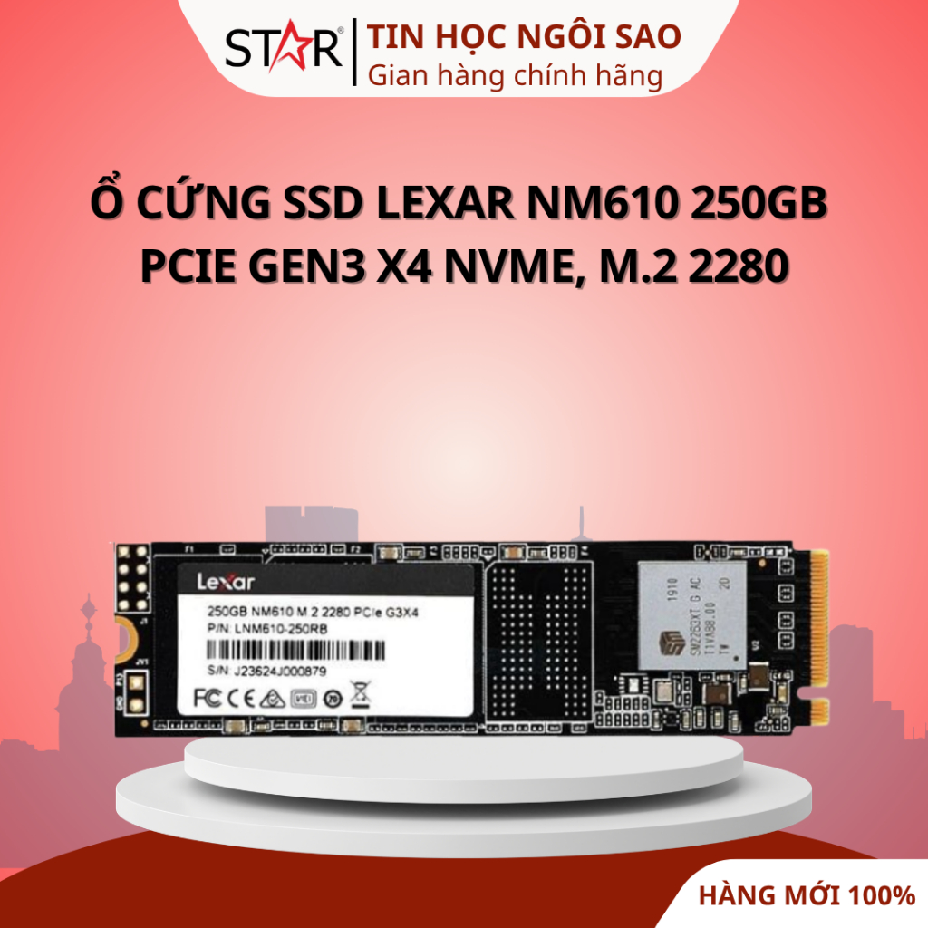 Ổ cứng SSD Lexar NM610 250GB BULK - Bảo hành 36 tháng