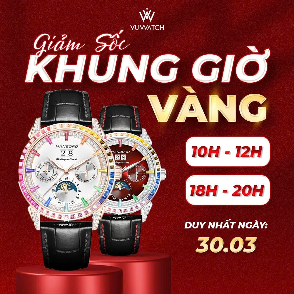 Đồng Hồ Cơ Nam HANBORO WATCH 8042 & 8036 Chính Hãng [3941] Tặng  1 lần thay kính