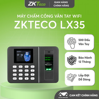 [KỸ THUẬT HỖ TRỢ 24/7] Máy Chấm Công Vân Tay ZKTeco LX35 - Tặng Phần Mềm Miễn Phí - Kết Nối Wifi - Bảo Hành 12 Tháng