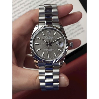 Đồng hồ nam chính hãng CadisenC8214G-T1 Kính chống xước,Chống nước 50m ,BH 24 tháng,Máy cơ (Automatic) dây thép không gỉ