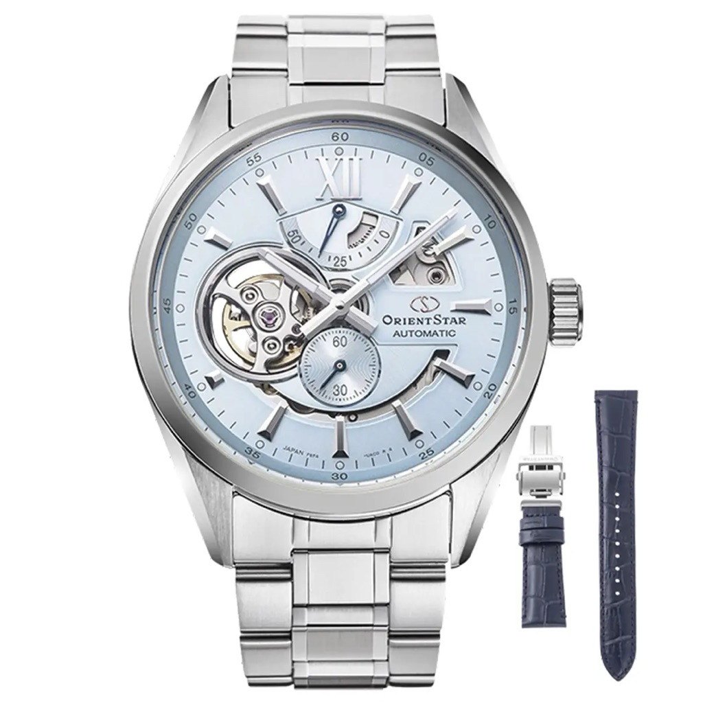 Đồng Hồ Nam Orient Star Joker RK-AV0128L Automatic Size 41 Ice Blue Limited Set 2 Dây