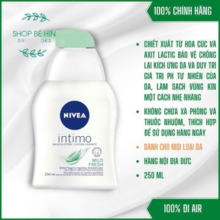 Dung dịch vệ sinh phụ nữ Nivea intimo Đức 250ml  NỘI ĐỊA ĐƯC