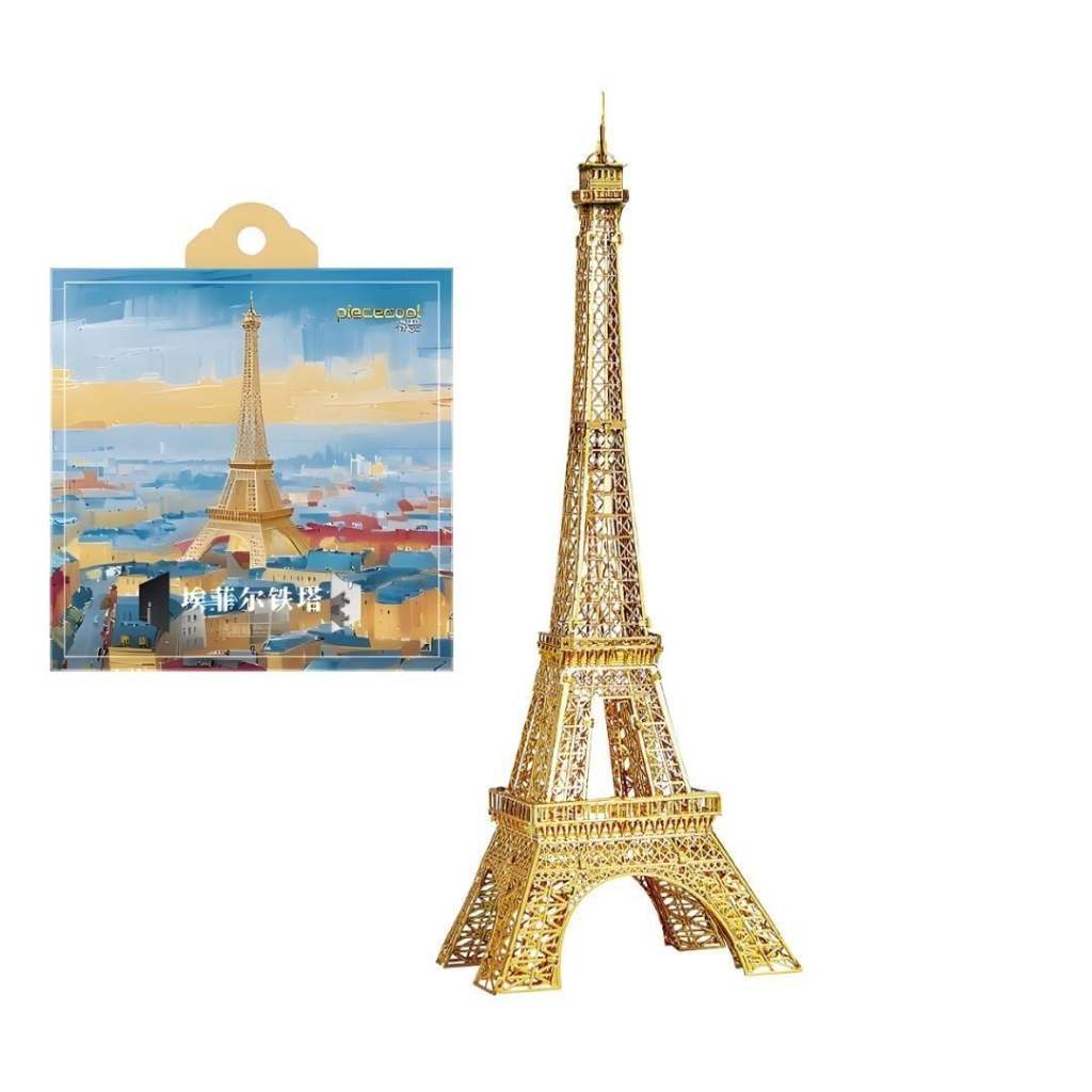 Mô Hình Kim Loại 3D Lắp Ráp Piececool Tháp Eiffel (37 mảnh, Eiffel Tower, Hít Tủ Lạnh) B018-G