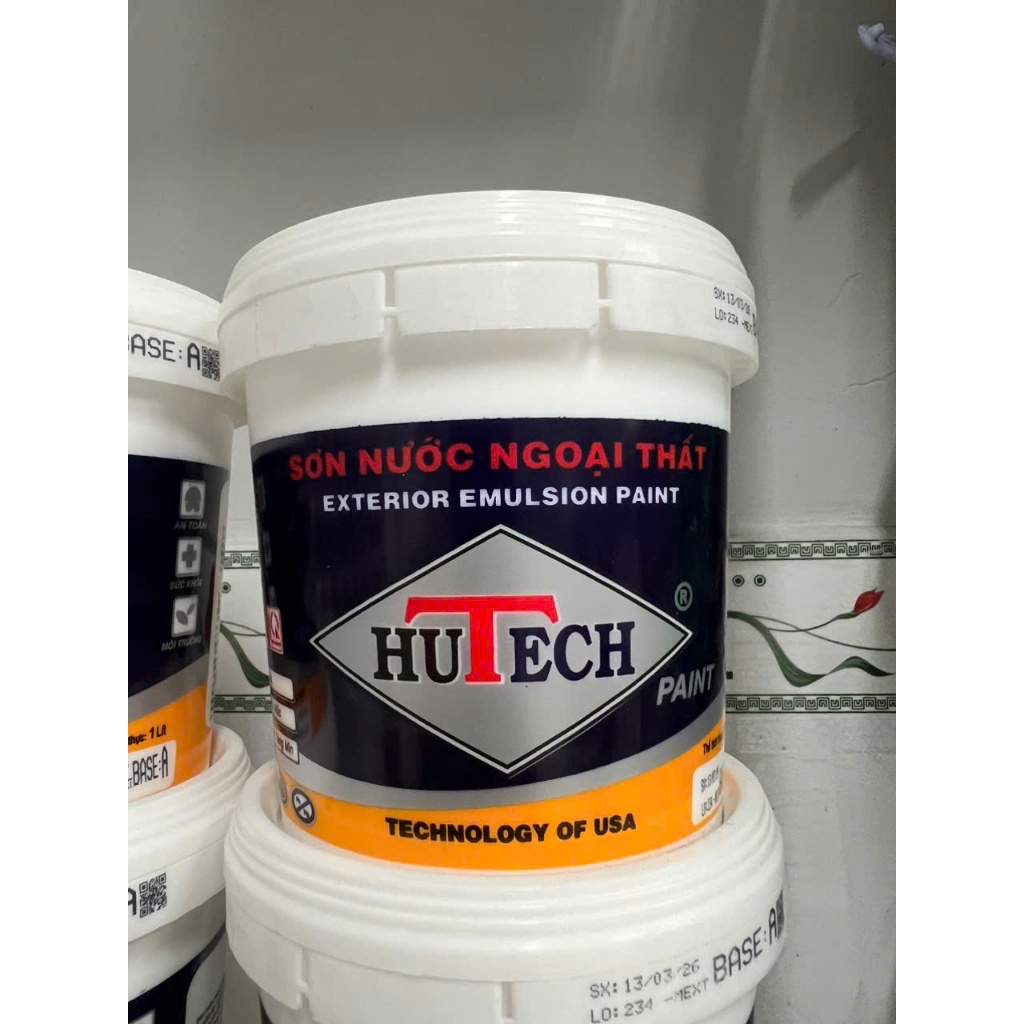 [PHA MÀU THEO YÊU CẦU] SƠN NƯỚC HUTECH 1L - SƠN TƯỜNG TRONG NHÀ VÀ NGOÀI TRỜI