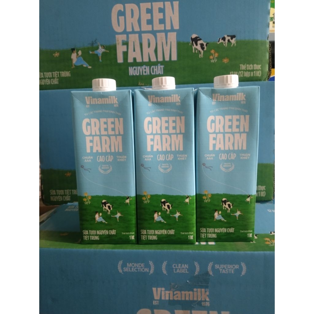 SỮA Vinamilk GREEN FARM không đường hộp 1 lít. (HSD : 11/2026)