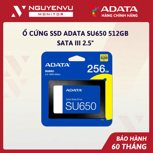 [Full Vat] Ổ cứng SSD ADATA SU650 256GB SATA III 2.5" (ASU650SS-256GT-R) - Bảo Hành 36 Tháng