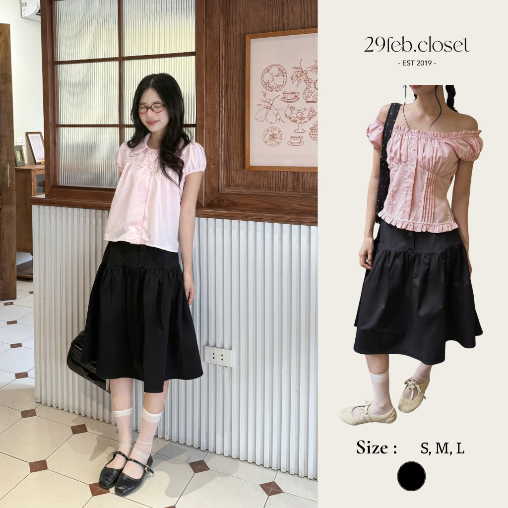 Chân váy lửng kaki chéo kiểu Nhật, Chân váy Sumi Skirt kaki kiểu Nhật - 29feb.closet - CV76 | BigBuy360 - bigbuy360.vn