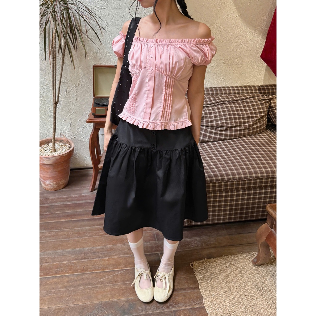 Chân váy lửng kaki chéo kiểu Nhật, Chân váy Sumi Skirt kaki kiểu Nhật - 29feb.closet - CV76 | BigBuy360 - bigbuy360.vn