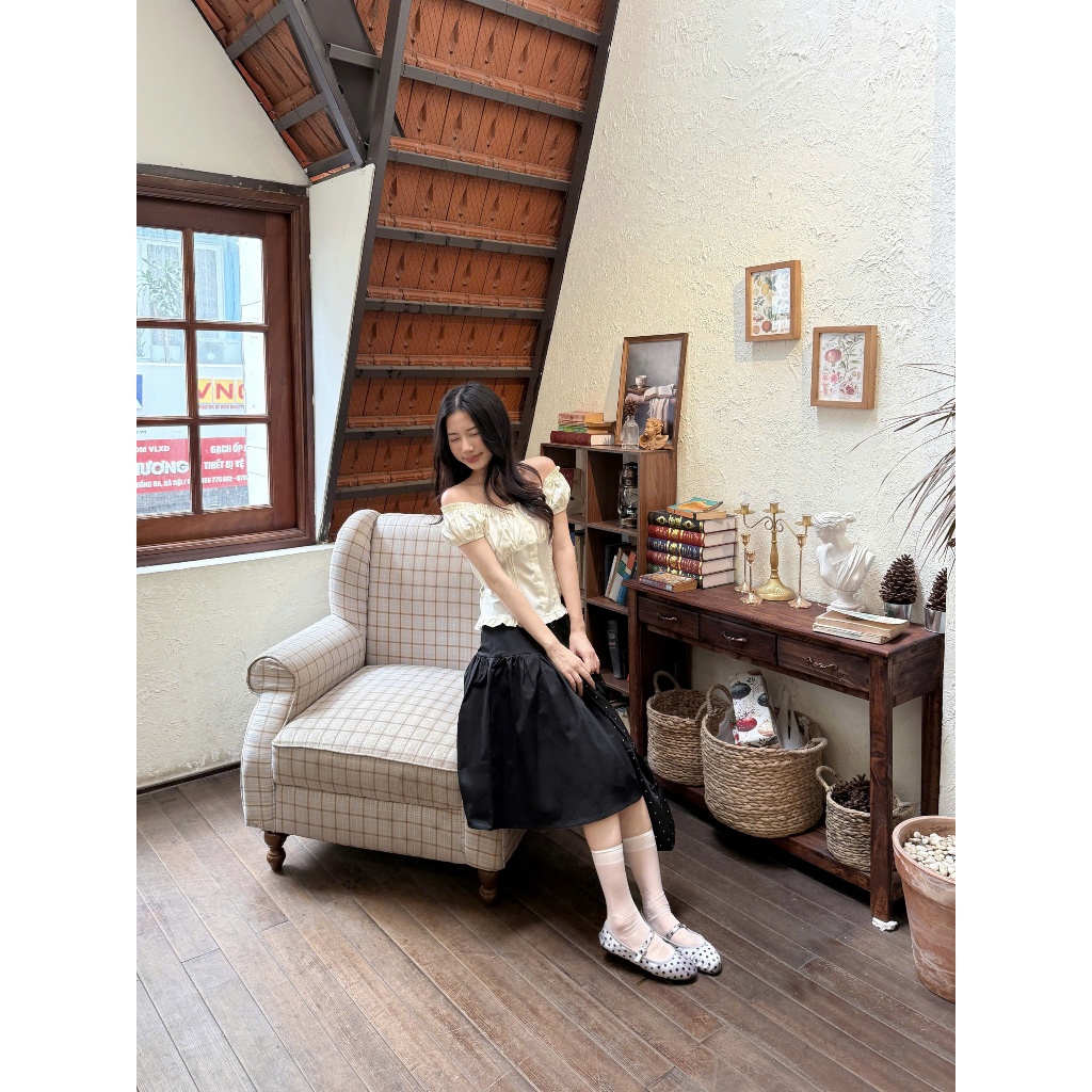 Chân váy lửng kaki chéo kiểu Nhật, Chân váy Sumi Skirt kaki kiểu Nhật - 29feb.closet - CV76 | BigBuy360 - bigbuy360.vn