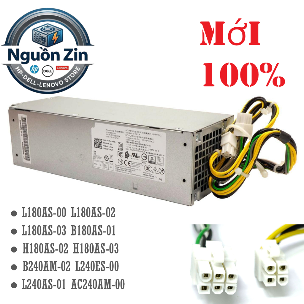 Nguồn máy tính Dell 3050 5050 7050 3668 3470 Mới 100%
