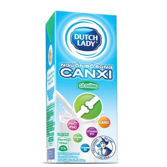 Thùng sữa Dutch Lady Canxi 48 hộp x180ml