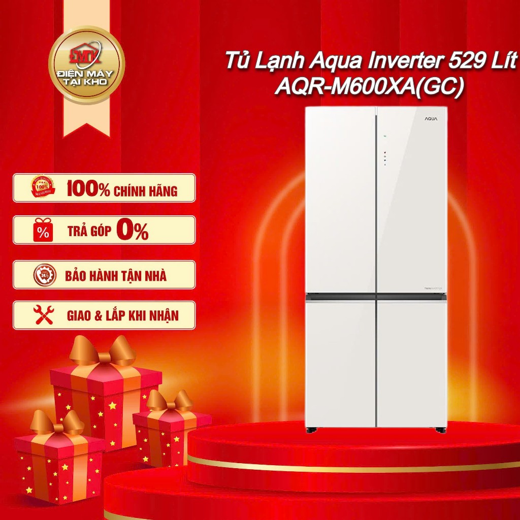 Tủ Lạnh Aqua Inverter 529 Lít AQR-M600XA(GC)