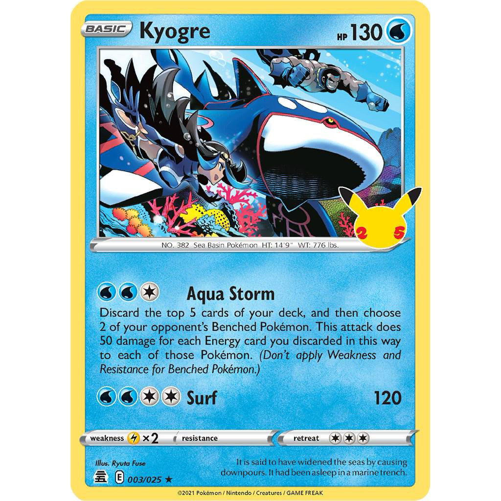 Kyogre 25th 003/025