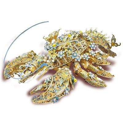 Mô Hình Kim Loại 3D Lắp Ráp Piececool Tôm Càng Hà Hữu Kiềm (283 mảnh, Fortune Lobster ) P393-YG