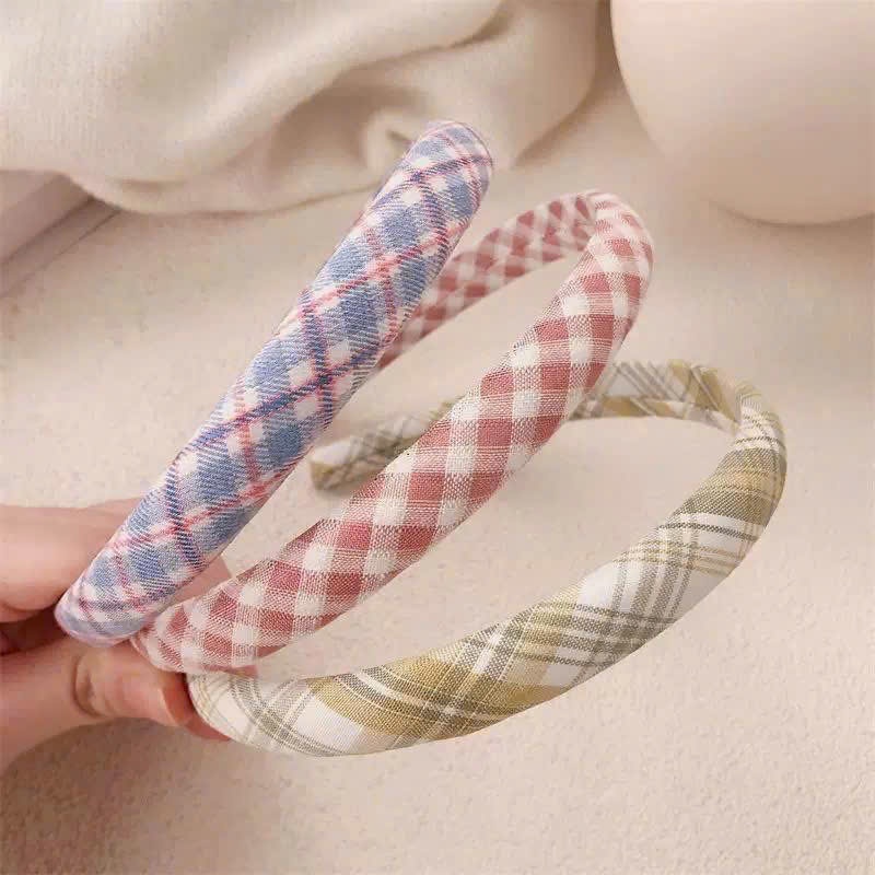 Bờm tóc 4YOU caro pastel Hàn Quốc