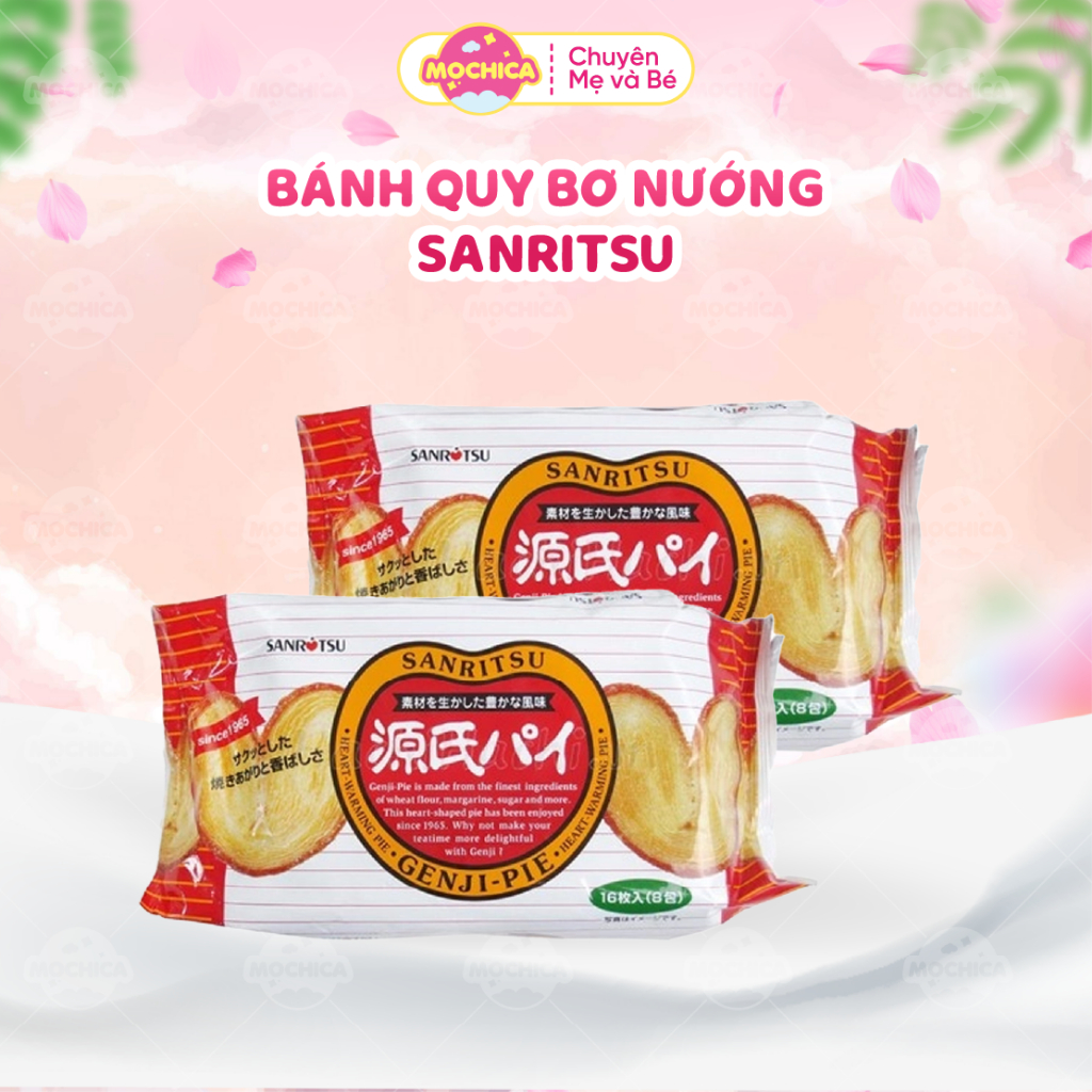 [Date Mới] Bánh quy bơ nướng Sanritsu Genji-pie Nhật Bản - Mochica