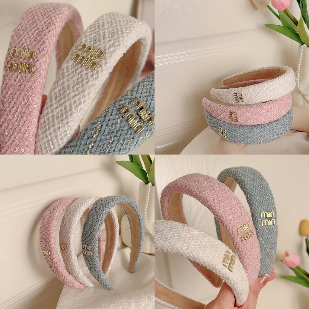 Băng đô 4YOU vải dạ minmin bản to