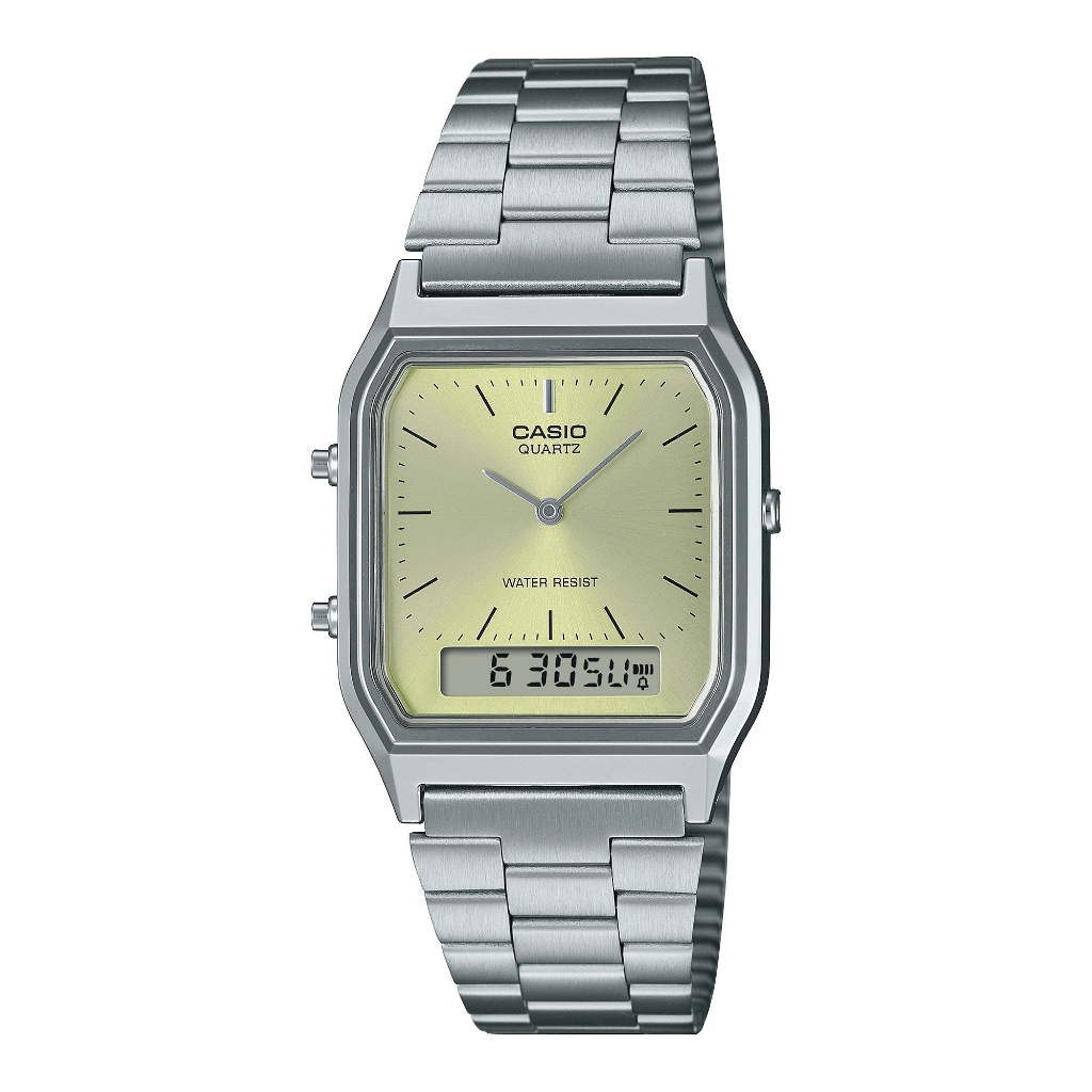 Đồng hồ nam/nữ dây kim loại chính hãng CASIO AQ-230A-9A