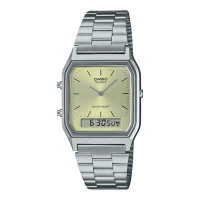 Đồng hồ nam/nữ dây kim loại chính hãng CASIO AQ-230A-9A