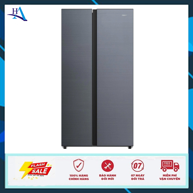 Tủ lạnh Aqua Inverter 569 lít AQR-S633XA(SL) (Free Ship Nội Thành TP.HCM-Ngoài Tỉnh Liên Hệ Shop)