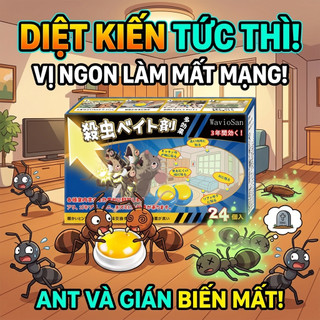 Sản xuất tại Nhật Bản Thuốc diệt kiến siêu mạnh 1 hộp 24 viên an toàn và đáng tin cậy hiệu quả nhanh Dùng cho gia đình
