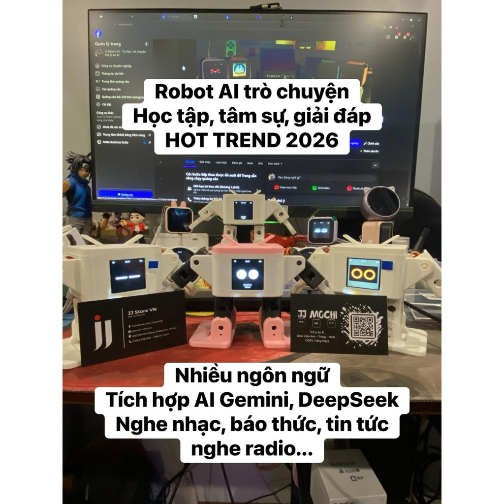 JJ otto AI, robot Otto AI xiaozhi bản cao cấp nhất, nâng cấp motor, mạch, loa. Bao bền, cao cấp, loa